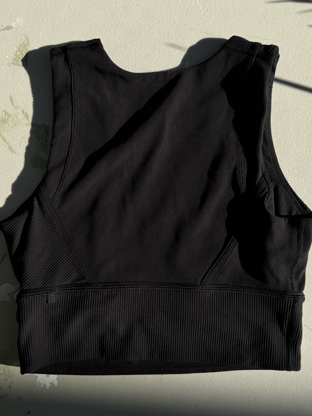 lululemon athletica Black Ribbed Support Tank